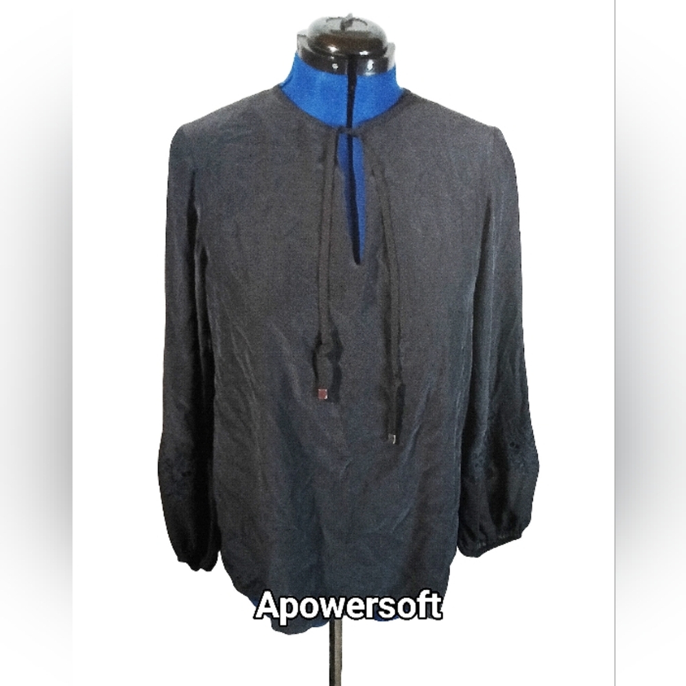 Layfette 148 Black Silk Blouse